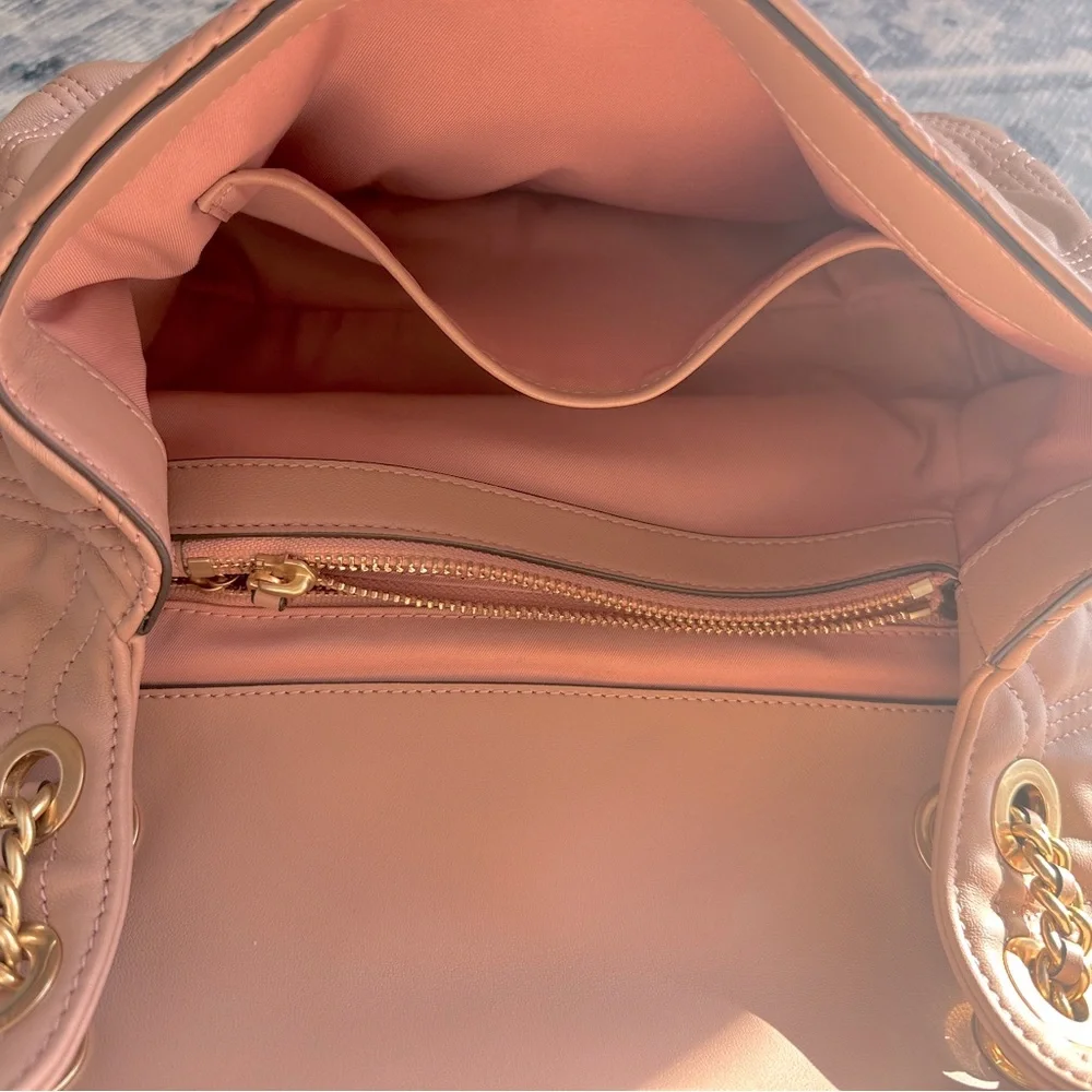 Tory Burch Fleming Soft Quilted Lambskin Leather Shoulder Bag In Pink Moon